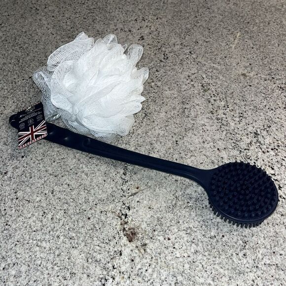 New Ben Sherman 2-PK Body Silicone Brush and Shower Bath Scrub Fun Sponge set - Picture 2 of 3